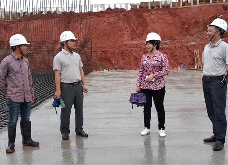 韋桂華、周善學(xué)到龍嶺大道三期項目調(diào)研