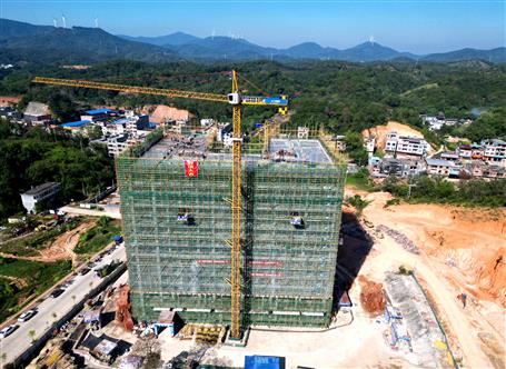 【錨定目標(biāo) 奮力沖刺】冶建第五分公司欽州市浦北陳皮產(chǎn)業(yè)園項(xiàng)目主體結(jié)構(gòu)順利封頂